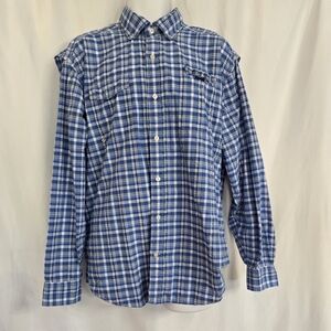 Vineyard Vines Men's Harbor Shirt Blue Plaid Size L